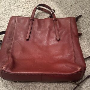 Elegant Brown Leather Backpack